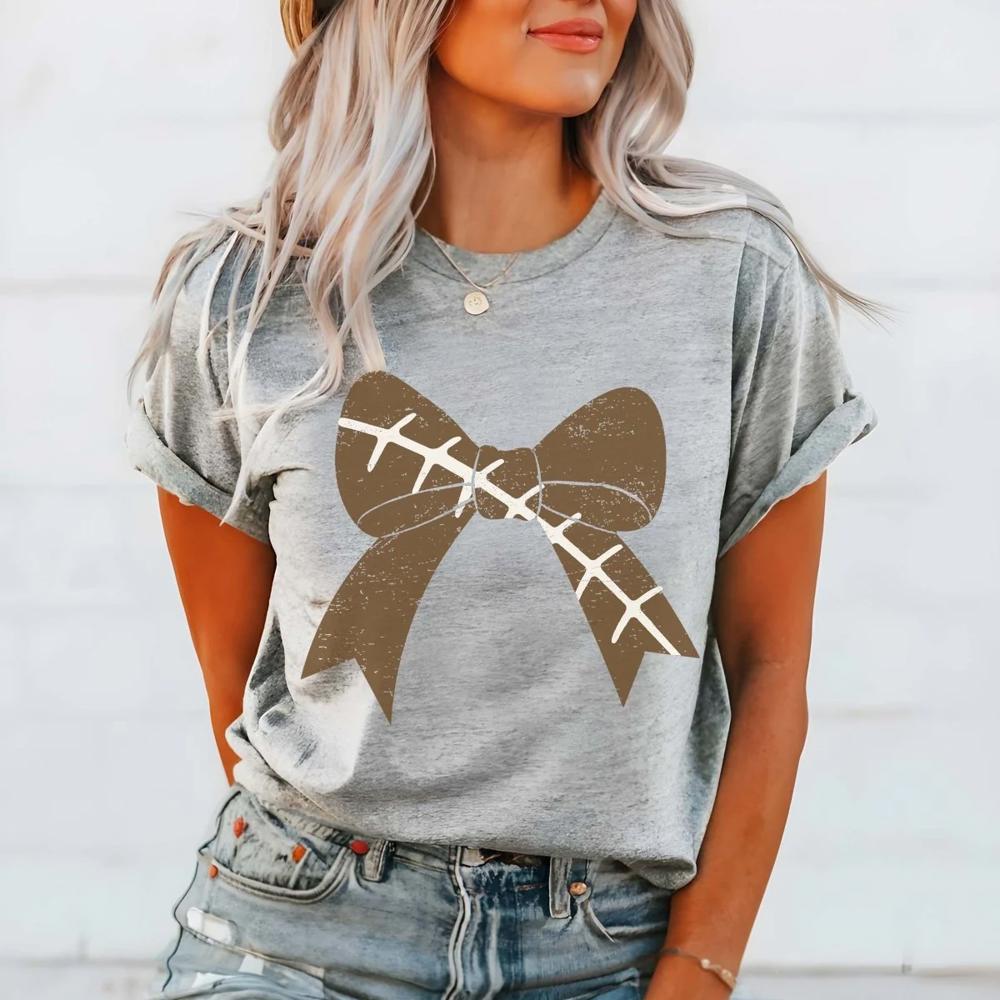 Football Large Bow Bella Graphic Tee