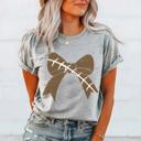  Football Large Bow Bella Graphic Tee