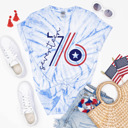 Small Blue Fourth of July Tie Dye Graphic Tees | America | USA | Spilling the Tea | Seventeen 76