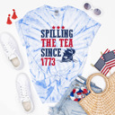 Small Blue Fourth of July Tie Dye Graphic Tees | America | USA | Spilling the Tea | Seventeen 76