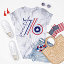 Small Silver Fourth of July Tie Dye Graphic Tees | America | USA | Spilling the Tea | Seventeen 76