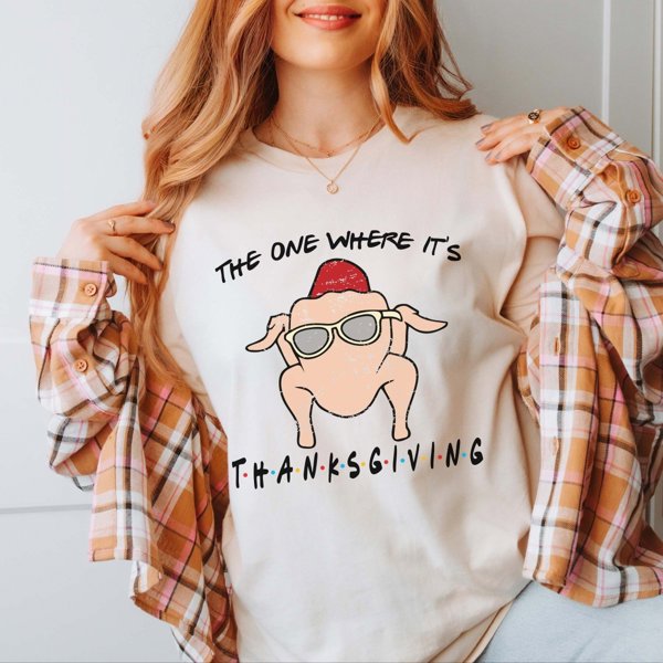 Friendsgiving Turkey Graphic Bella Tee