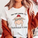 Large White Friendsgiving Turkey Graphic Bella Tee