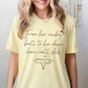 Large Heather French Vanilla From Her Cowboy Boots Tee