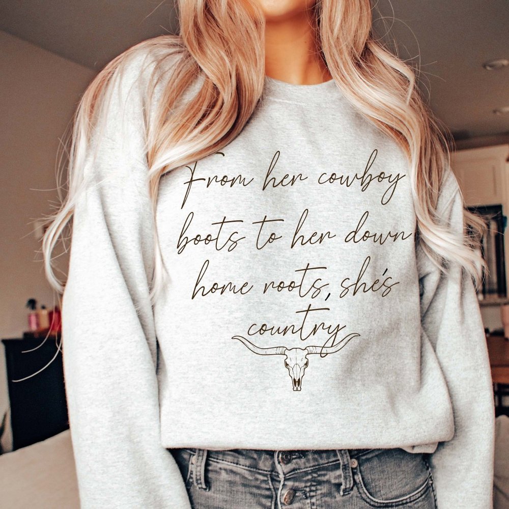 From Her Cowboy Boots Sweatshirt