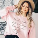 Large Pink From Her Cowboy Boots Sweatshirt