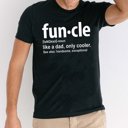 Large Black Fun Uncle Graphic Tee