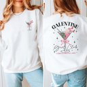  Galentine's Girls Club Graphic Sweatshirt Front & Back Design