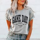 2X Athletic Grey Game Day Baseball And Stars Tee