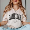 2X Natural Game Day Baseball And Stars Tee