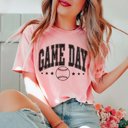 2X Pink Game Day Baseball And Stars Tee