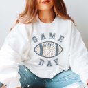 2X White Game Day Leopard Football Sweatshirt