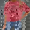 2X Crimson Gameday Bow Comfort Color Tee