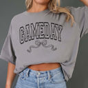 2X Grey Gameday Bow Comfort Color Tee