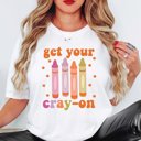 2X White Get your Cray-On Tee