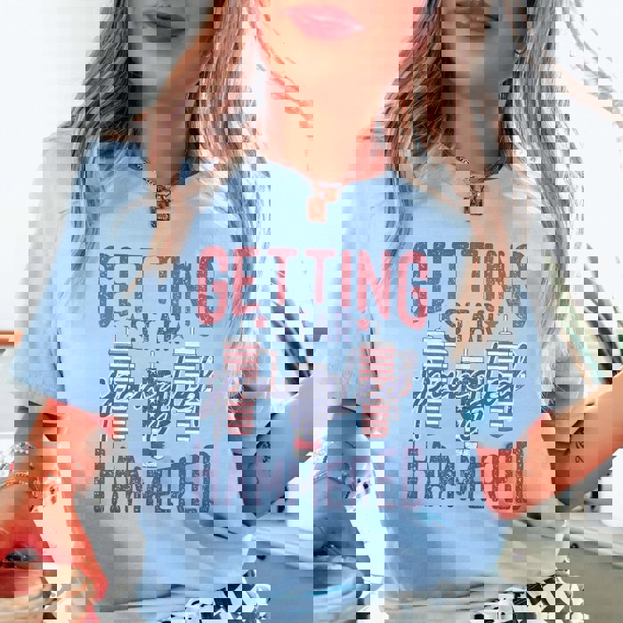 Getting Star Spangled Hammered Tee