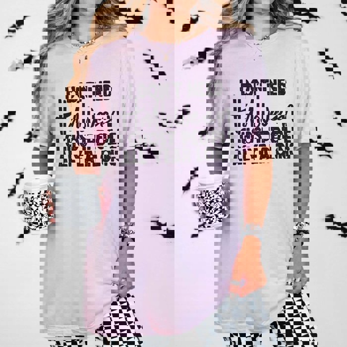 Ghost People All Year Long Bella Graphic Tee