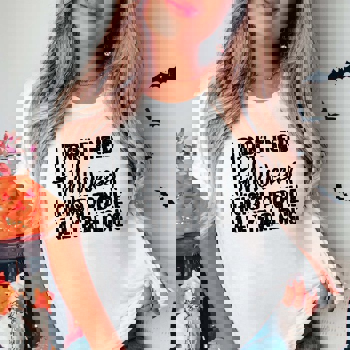 Ghost People All Year Long Bella Graphic Tee