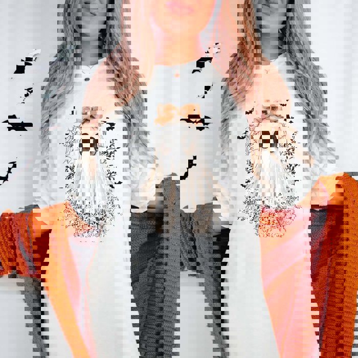 Ghost With Lace Bella Graphic Tee