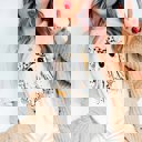 2X Natural Ghost With Polka Dot Bow Bella Graphic Tee