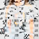 Large White Ghost With Polka Dot Bow Bella Graphic Tee
