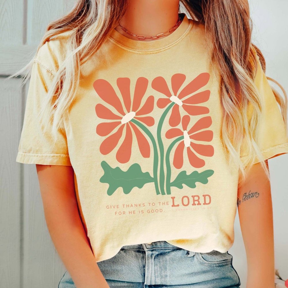 Give Thanks to the Lord Comfort Color Tee