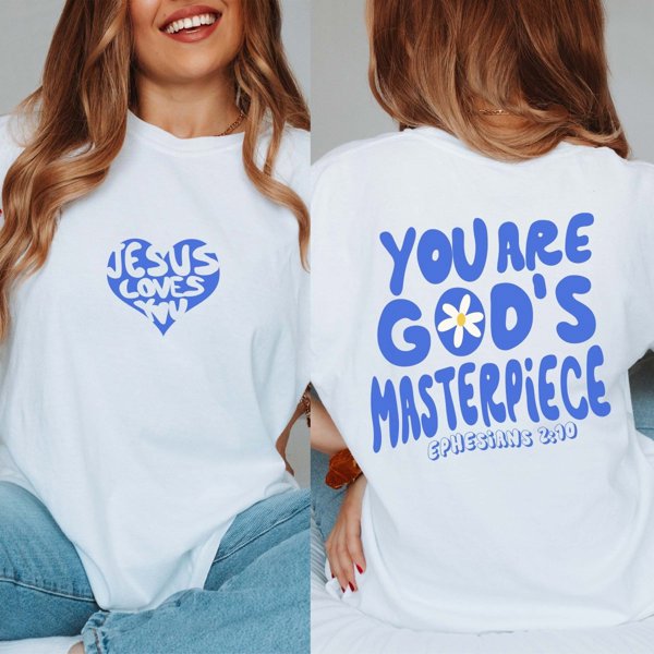 God's Masterpiece Comfort Color Tee With Front & Back Designs