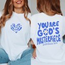  God's Masterpiece Comfort Color Tee With Front & Back Designs