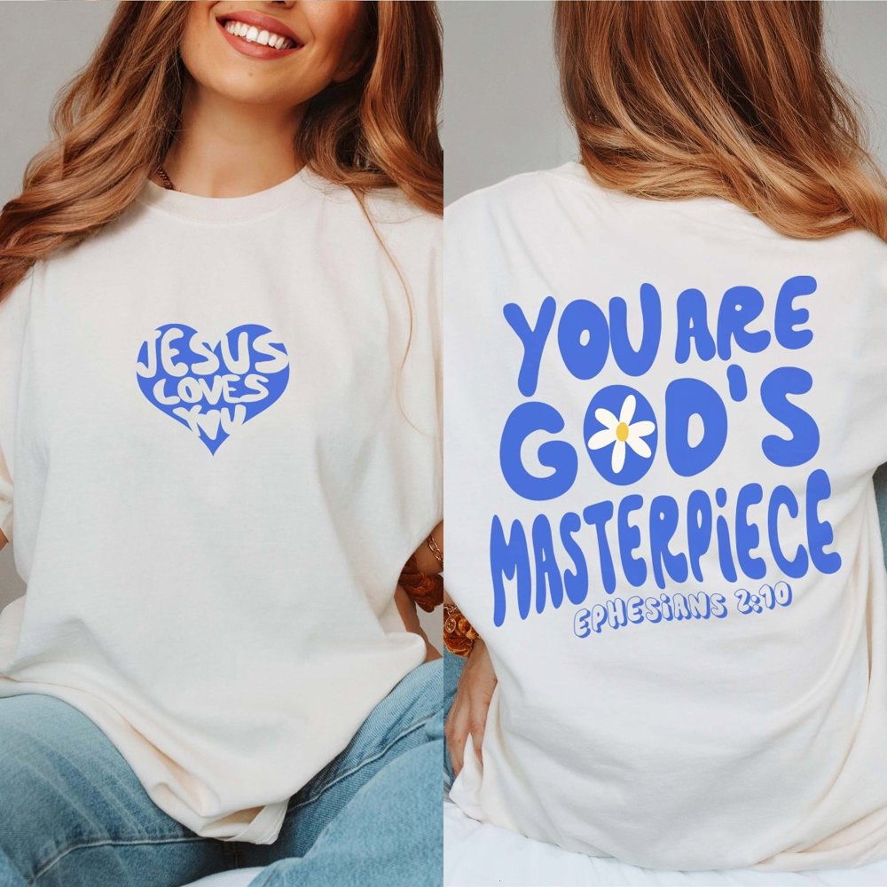 God's Masterpiece Comfort Color Tee With Front & Back Designs