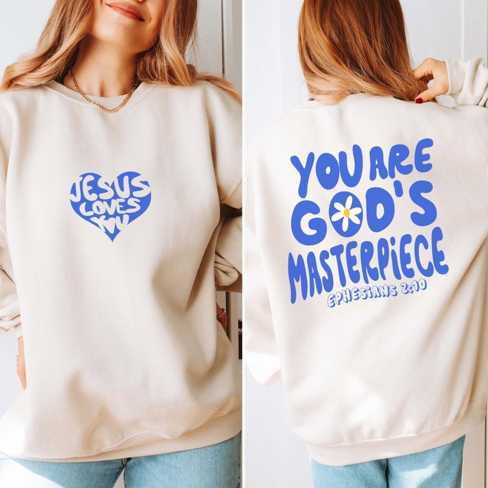 God's Masterpiece Sweatshirt With Front & Back Designs