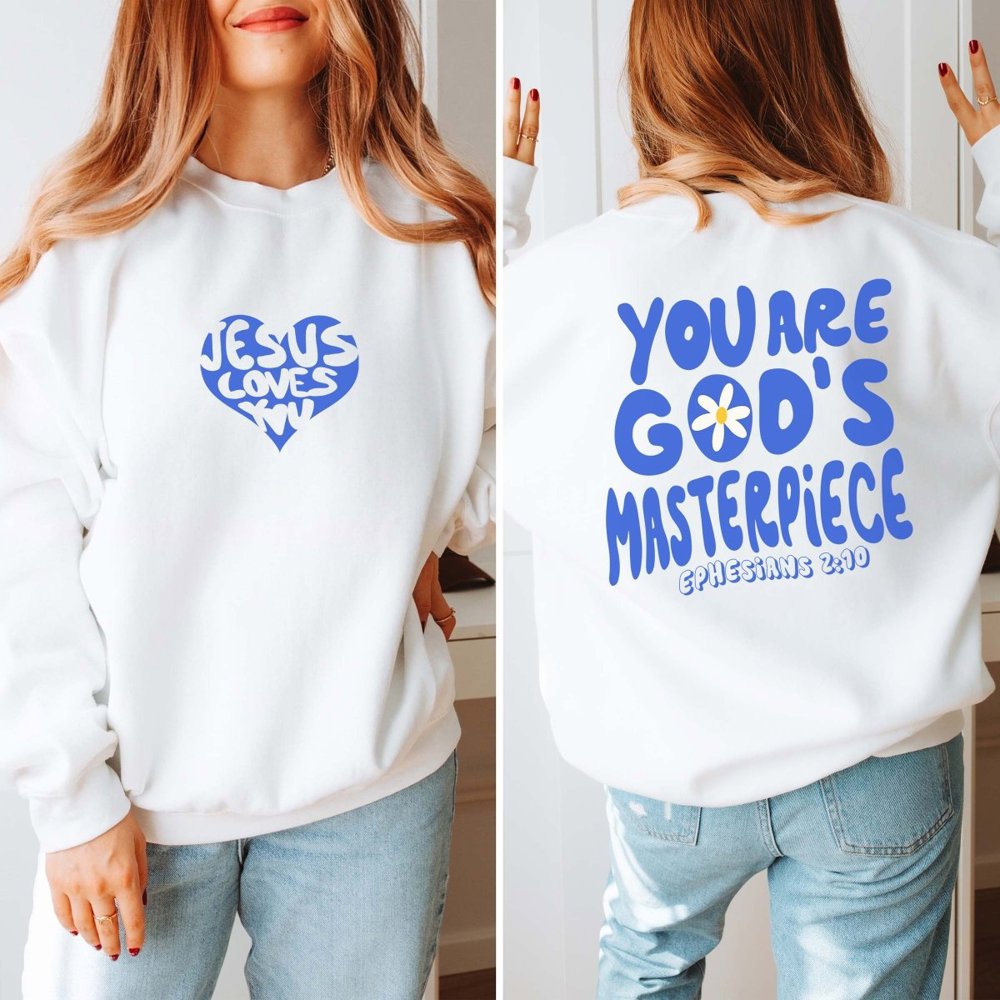 God's Masterpiece Sweatshirt With Front & Back Designs