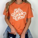 Large Heather Orange Retro Grade Level Bella Graphic Tee