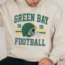 2X Sand Green Bay Football Graphic Hoodie