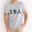 Large Athletic Grey Grill Chill Refill Graphic Tee