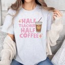 2X Ash Half teacher Half Coffee Bella Graphic Tee