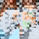 2X White Halloween Bow Collage Comfort Color Graphic Tee Front & Back Design