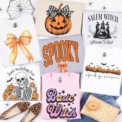 Halloween Crewneck Sweatshirts | Cozy Spooky Season Graphics for Fall