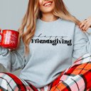 Large Light Grey Happy Friendsgiving Crew Sweatshirt