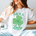  Have A Lucky Day Disco Shamrock Comfort Color Tee