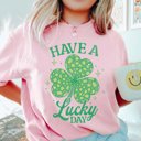 2X Blossom Have A Lucky Day Disco Shamrock Comfort Color Tee