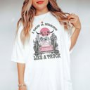 2X White Heart Like A Truck Comfort Color Tee