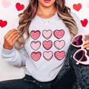 2X Ash Heart Snack Cakes Collage Crew Sweatshirt