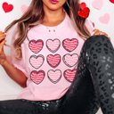 Large Pink Heart Snack Cakes Collage Bella Graphic Tee