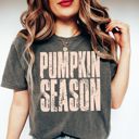 Medium Pepper Hello Fall Cozy Comfort Colors Graphic Tees | Pumpkin Season, Coffee Weather, Pumpkin Bow & Autumn Script Shirts