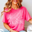 Large Bright Pink Hello Valentine Tee