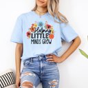 Large Heather Baby Blue Helping Little Minds Grow Bella Graphic Tee