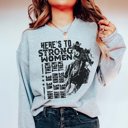 Large Light Grey Here's To Strong Women Sweatshirt