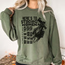 2X Military Here's To Strong Women Sweatshirt