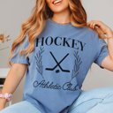 Large Blue Jean Hockey Athletic Club Comfort Color Tee