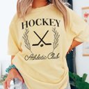 Large Butter Hockey Athletic Club Comfort Color Tee